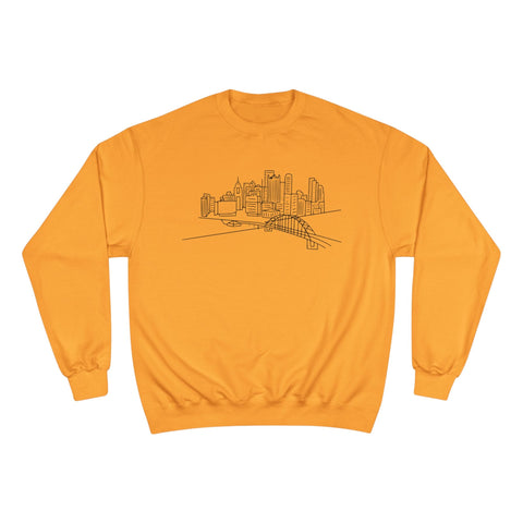 Pittsburgh Skyline Sweatshirt – Crewneck, Cotton Polyester Blend, Eco Friendly Streetwear Sweatshirt - YinzerShop