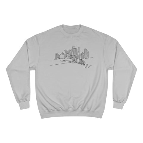Pittsburgh Skyline Sweatshirt – Crewneck, Cotton Polyester Blend, Eco Friendly Streetwear Sweatshirt - YinzerShop