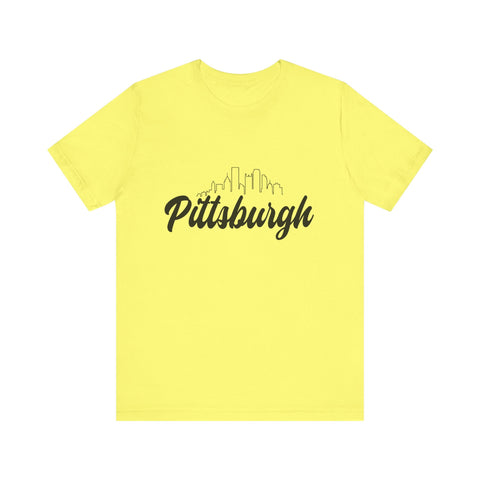 Pittsburgh Skyline T-Shirt - Unisex bella+canvas 3001 Jersey Short Sleeve Tee T-Shirt - YinzerShop