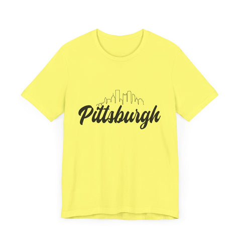 Pittsburgh Skyline T-Shirt - Unisex bella+canvas 3001 Jersey Short Sleeve Tee T-Shirt - YinzerShop
