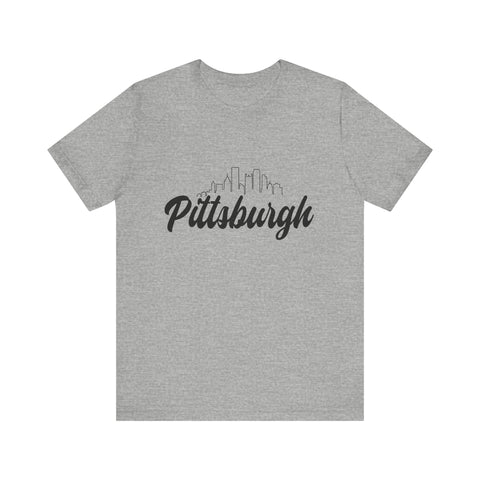 Pittsburgh Skyline T-Shirt - Unisex bella+canvas 3001 Jersey Short Sleeve Tee T-Shirt - YinzerShop