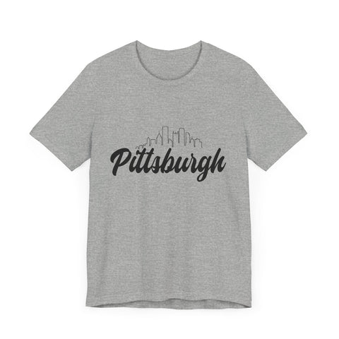 Pittsburgh Skyline T-Shirt - Unisex bella+canvas 3001 Jersey Short Sleeve Tee T-Shirt - YinzerShop