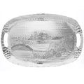 Pittsburgh Skyline Tray - Aluminum Luncheon Serving Tray With Stadium View Serveware - YinzerShop