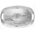 Pittsburgh Skyline Tray - Aluminum Luncheon Serving Tray With Stadium View Serveware - YinzerShop