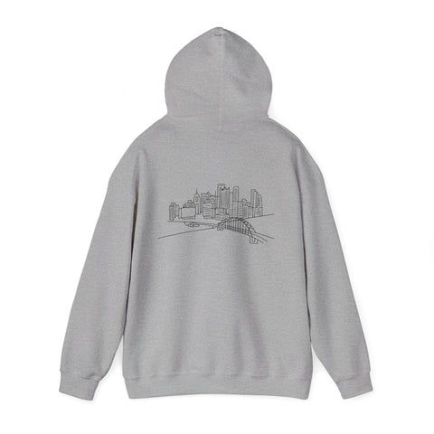 Pittsburgh Skyline Unisex Heavy Blend™ Hooded Sweatshirt Hoodie - YinzerShop