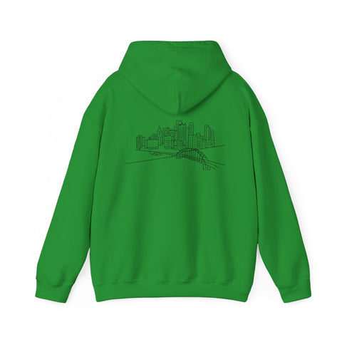 Pittsburgh Skyline Unisex Heavy Blend™ Hooded Sweatshirt Hoodie - YinzerShop