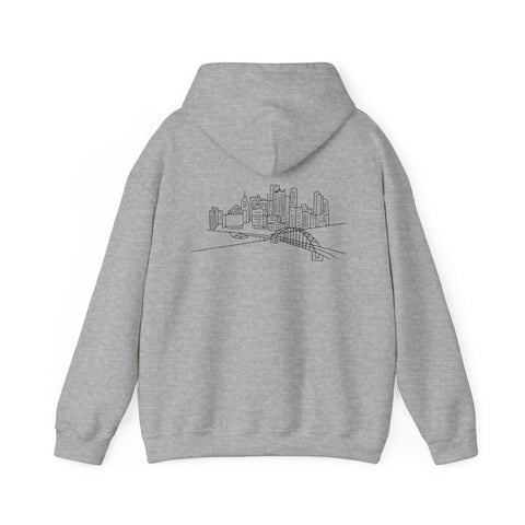 Pittsburgh Skyline Unisex Heavy Blend™ Hooded Sweatshirt Hoodie - YinzerShop