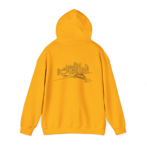 Pittsburgh Skyline Unisex Heavy Blend™ Hooded Sweatshirt Hoodie - YinzerShop