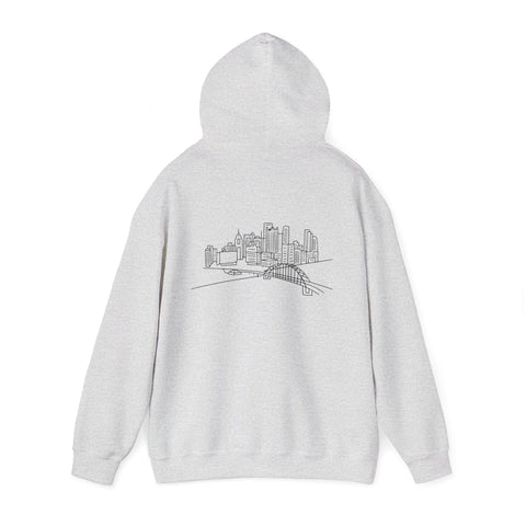Pittsburgh Skyline Unisex Heavy Blend™ Hooded Sweatshirt Hoodie - YinzerShop