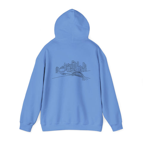 Pittsburgh Skyline Unisex Heavy Blend™ Hooded Sweatshirt Hoodie - YinzerShop