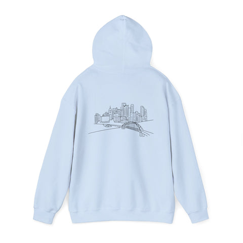 Pittsburgh Skyline Unisex Heavy Blend™ Hooded Sweatshirt Hoodie - YinzerShop