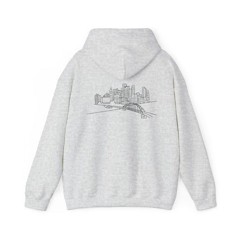 Pittsburgh Skyline Unisex Heavy Blend™ Hooded Sweatshirt Hoodie - YinzerShop
