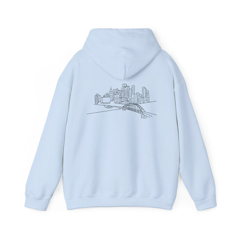 Pittsburgh Skyline Unisex Heavy Blend™ Hooded Sweatshirt Hoodie - YinzerShop