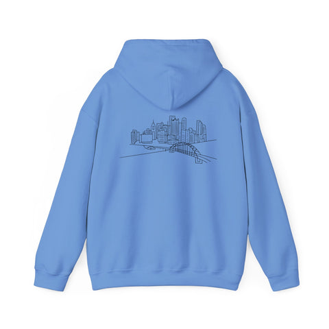 Pittsburgh Skyline Unisex Heavy Blend™ Hooded Sweatshirt Hoodie - YinzerShop