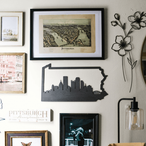 Pittsburgh Skyline Wall Decor – Steel Wall Art | Modern City Silhouette Wall Decor - YinzerShop