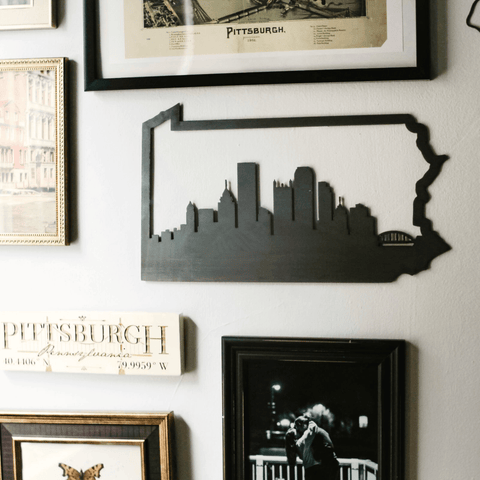 Pittsburgh Skyline Wall Decor – Steel Wall Art | Modern City Silhouette Wall Decor - YinzerShop