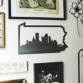 Pittsburgh Skyline Wall Decor – Steel Wall Art | Modern City Silhouette Wall Decor - YinzerShop