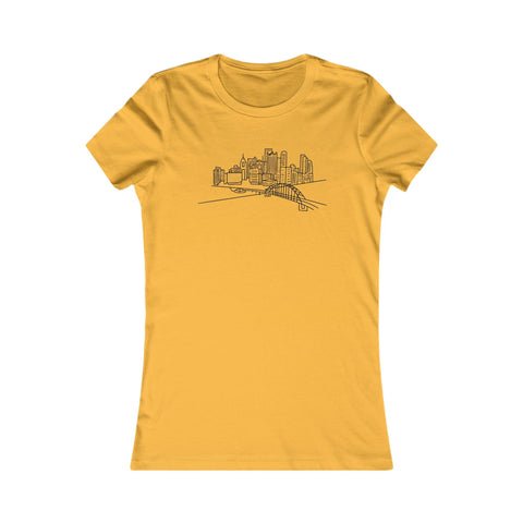 Pittsburgh Skyline - Women's Favorite Tee T-Shirt - YinzerShop