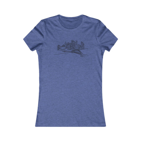 Pittsburgh Skyline - Women's Favorite Tee T-Shirt - YinzerShop