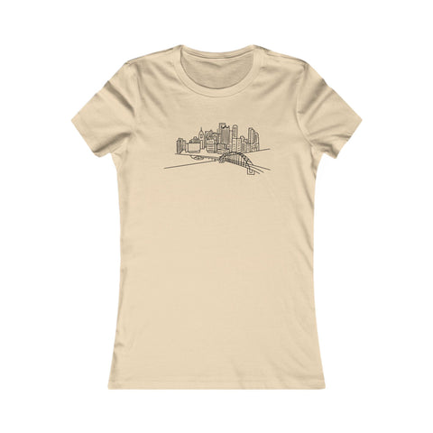 Pittsburgh Skyline - Women's Favorite Tee T-Shirt - YinzerShop