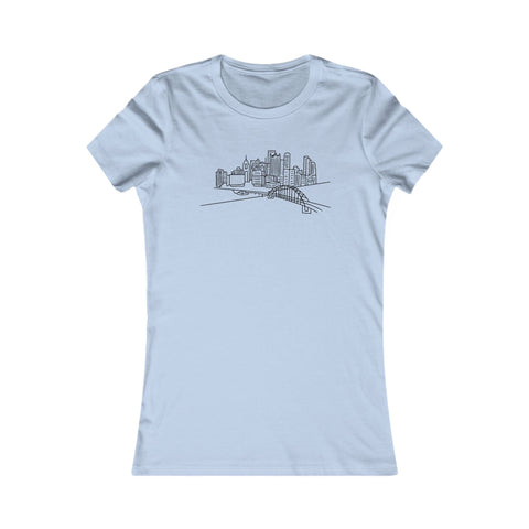 Pittsburgh Skyline - Women's Favorite Tee T-Shirt - YinzerShop