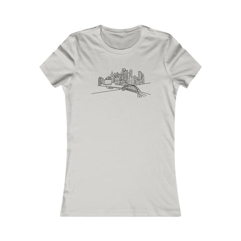Pittsburgh Skyline - Women's Favorite Tee T-Shirt - YinzerShop