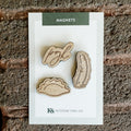 Pittsburgh Snack Magnets – Pickle, Pierogi & PGH Script Wooden Refrigerator Magnets Set Magnet - YinzerShop