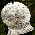 Pittsburgh Snow Globe | Handcrafted Steel City Ornament with Black Gold Crystals - YinzerShop