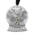Pittsburgh Snow Globe | Handcrafted Steel City Ornament with Black Gold Crystals - YinzerShop