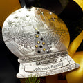 Pittsburgh Snow Globe | Handcrafted Steel City Ornament with Black Gold Crystals - YinzerShop
