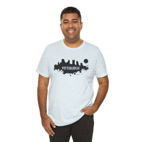 Pittsburgh Splash Skyline T-Shirt - Unisex bella+canvas 3001 T-Shirt - YinzerShop
