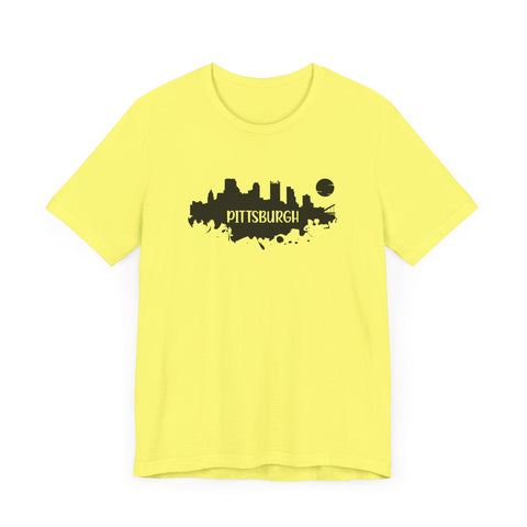 Pittsburgh Splash Skyline T-Shirt - Unisex bella+canvas 3001 T-Shirt - YinzerShop