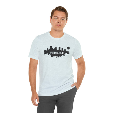 Pittsburgh Splash Skyline T-Shirt - Unisex bella+canvas 3001 T-Shirt - YinzerShop