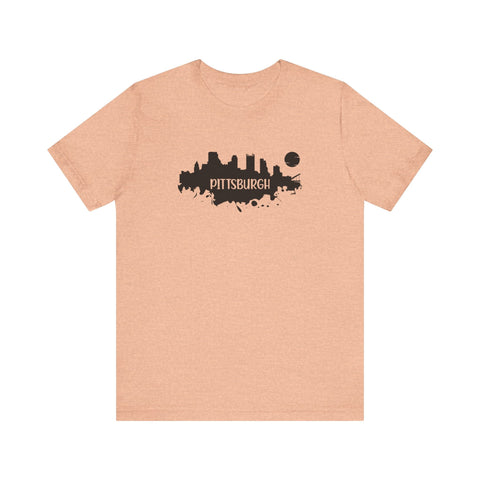 Pittsburgh Splash Skyline T-Shirt - Unisex bella+canvas 3001 T-Shirt - YinzerShop