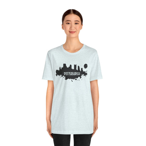 Pittsburgh Splash Skyline T-Shirt - Unisex bella+canvas 3001 T-Shirt - YinzerShop