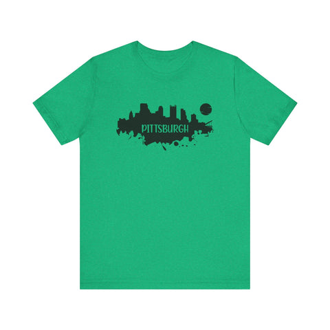 Pittsburgh Splash Skyline T-Shirt - Unisex bella+canvas 3001 T-Shirt - YinzerShop