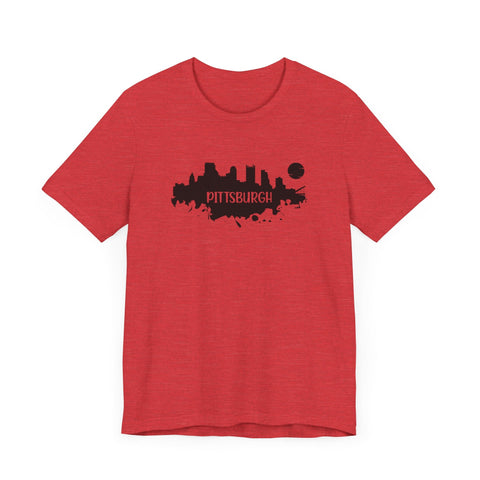 Pittsburgh Splash Skyline T-Shirt - Unisex bella+canvas 3001 T-Shirt - YinzerShop