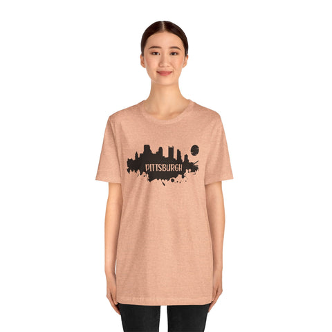 Pittsburgh Splash Skyline T-Shirt - Unisex bella+canvas 3001 T-Shirt - YinzerShop