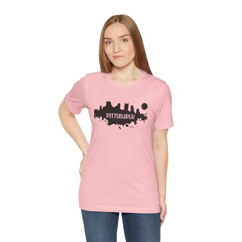 Pittsburgh Splash Skyline T-Shirt - Unisex bella+canvas 3001 T-Shirt - YinzerShop