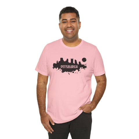 Pittsburgh Splash Skyline T-Shirt - Unisex bella+canvas 3001 T-Shirt - YinzerShop