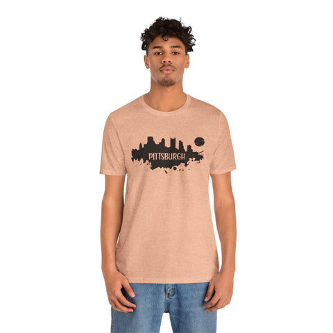 Pittsburgh Splash Skyline T-Shirt - Unisex bella+canvas 3001 T-Shirt - YinzerShop