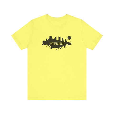 Pittsburgh Splash Skyline T-Shirt - Unisex bella+canvas 3001 T-Shirt - YinzerShop