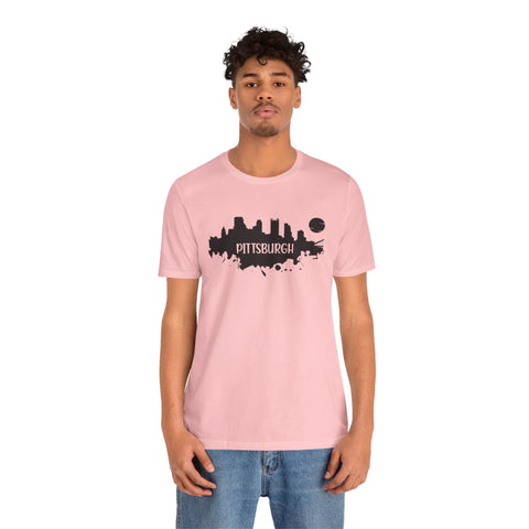 Pittsburgh Splash Skyline T-Shirt - Unisex bella+canvas 3001 T-Shirt - YinzerShop