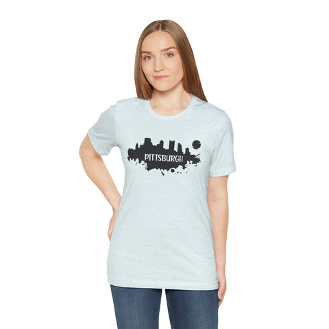 Pittsburgh Splash Skyline T-Shirt - Unisex bella+canvas 3001 T-Shirt - YinzerShop