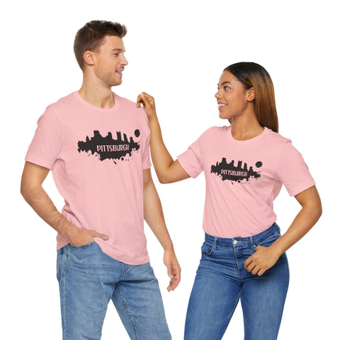 Pittsburgh Splash Skyline T-Shirt - Unisex bella+canvas 3001 T-Shirt - YinzerShop