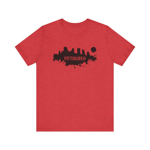 Pittsburgh Splash Skyline T-Shirt - Unisex bella+canvas 3001 T-Shirt - YinzerShop