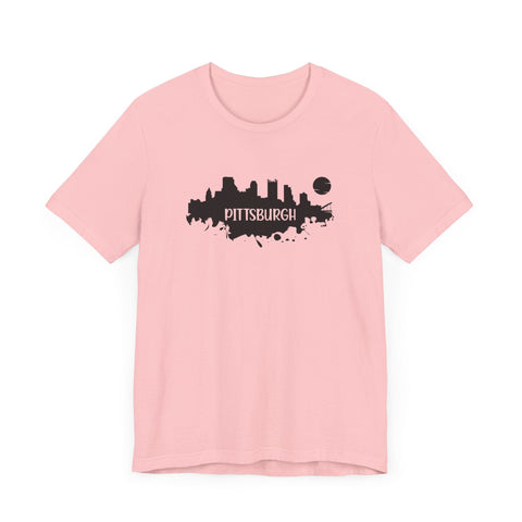 Pittsburgh Splash Skyline T-Shirt - Unisex bella+canvas 3001 T-Shirt - YinzerShop