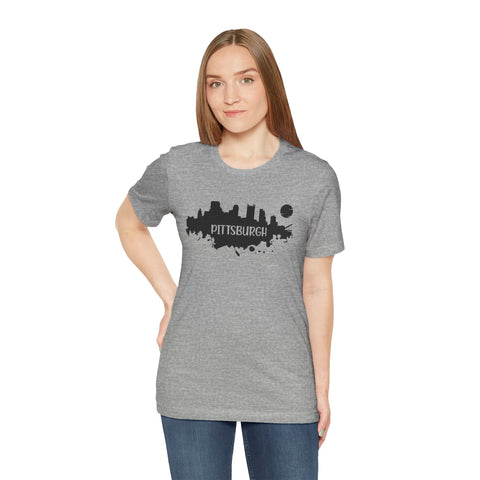 Pittsburgh Splash Skyline T-Shirt - Unisex bella+canvas 3001 T-Shirt - YinzerShop