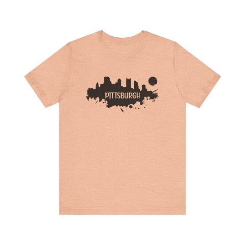 Pittsburgh Splash Skyline T-Shirt - Unisex bella+canvas 3001 T-Shirt - YinzerShop