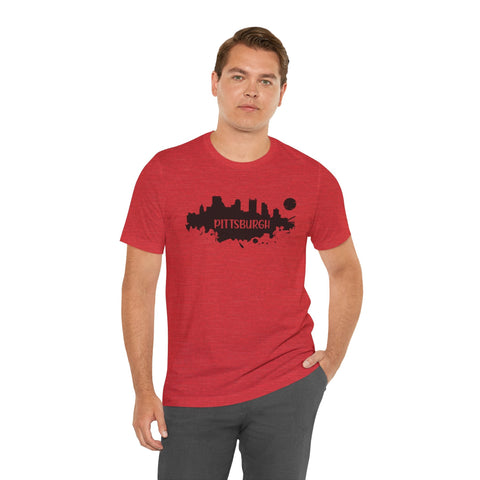 Pittsburgh Splash Skyline T-Shirt - Unisex bella+canvas 3001 T-Shirt - YinzerShop